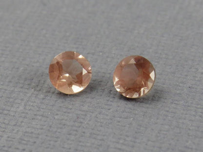 5mm Round Oregon Sunstone Pair | Ethically Sourced Gemstones | OSF234 - Gem Enthusiast