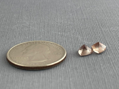 6mm Oregon Sunstone Trillion Gemstone Pair with Schiller | 1.3 carats | OSF174 - Oregon Sunstone - Gem Enthusiast