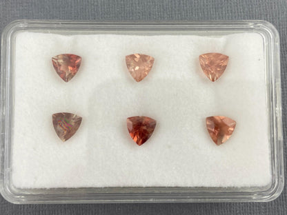 6mm Oregon Sunstone Trillion Gemstones | Pick Your Own Stone! - Oregon Sunstone - Gem Enthusiast