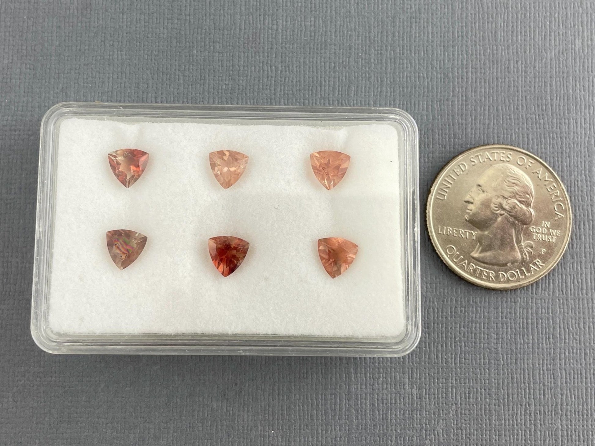 6mm Oregon Sunstone Trillion Gemstones | Pick Your Own Stone! - Oregon Sunstone - Gem Enthusiast