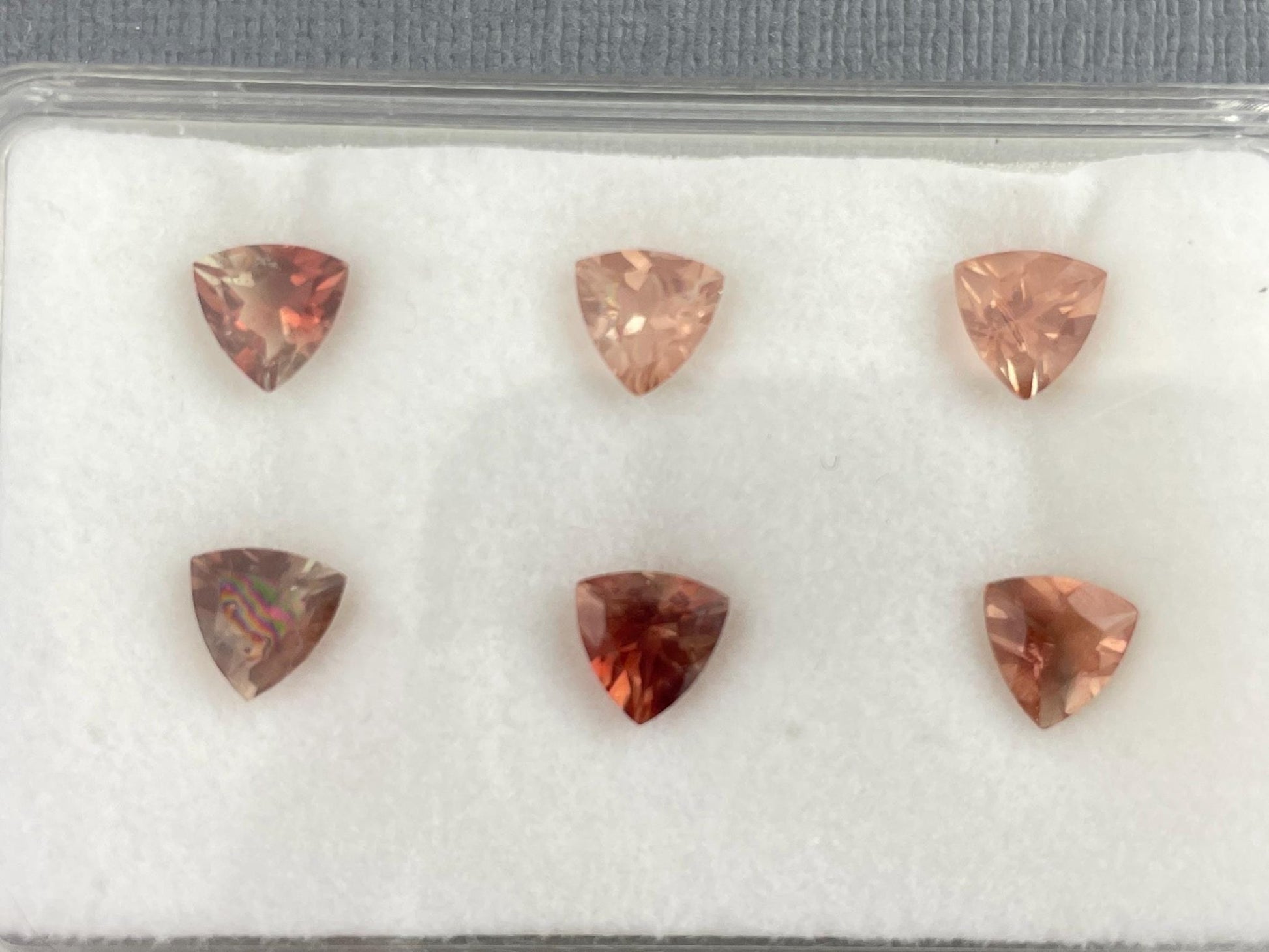 6mm Oregon Sunstone Trillion Gemstones | Pick Your Own Stone! - Oregon Sunstone - Gem Enthusiast