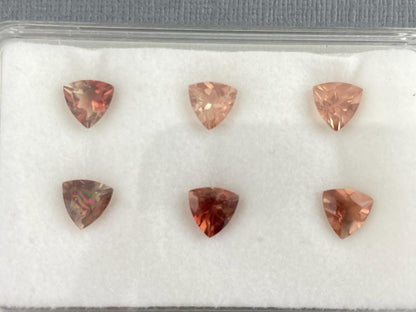 6mm Oregon Sunstone Trillion Gemstones | Pick Your Own Stone! - Oregon Sunstone - Gem Enthusiast