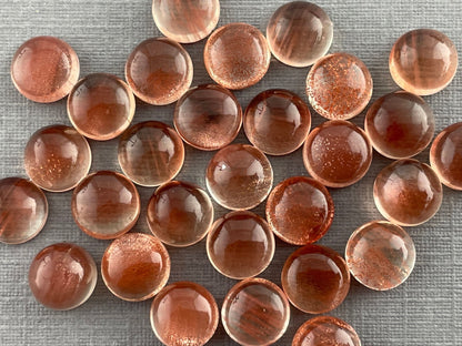 6mm Oregon Sunstones Round Cabochons | Medium, Light, or Champaign - Gem Enthusiast