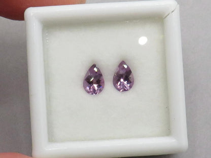 6x4 Amethyst Pear Pair | 0.59ct | Four Peaks Mine, Arizona USA | AZ210 - Gem Enthusiast