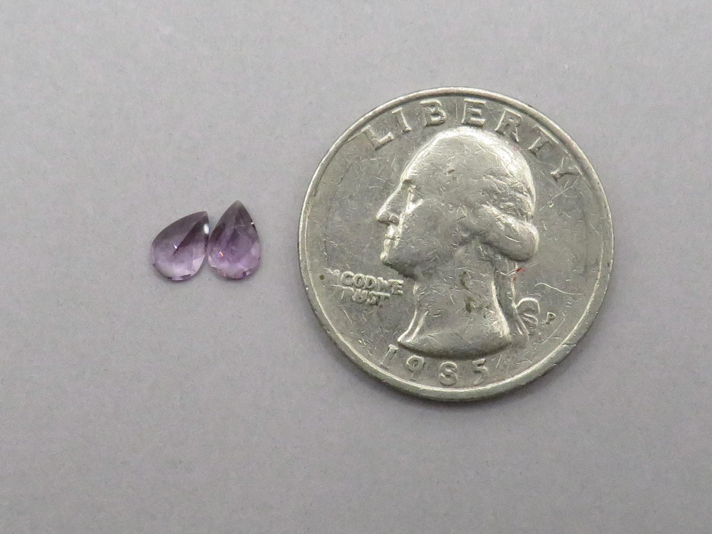 6x4 Amethyst Pear Pair | 0.59ct | Four Peaks Mine, Arizona USA | AZ210 - Gem Enthusiast