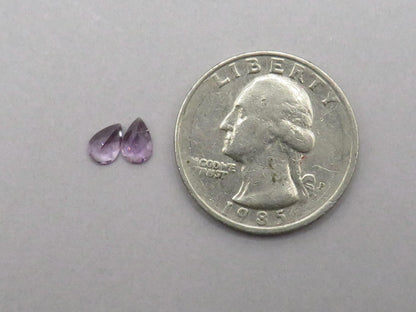 6x4 Amethyst Pear Pair | 0.59ct | Four Peaks Mine, Arizona USA | AZ210 - Gem Enthusiast