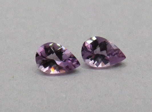 6x4 Amethyst Pear Pair | 0.59ct | Four Peaks Mine, Arizona USA | AZ210 - Gem Enthusiast
