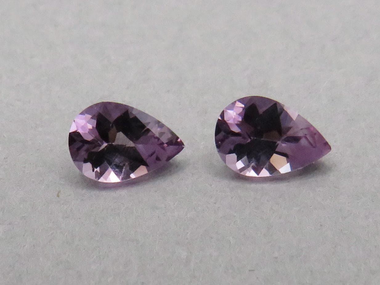 6x4 Amethyst Pear Pair | 0.59ct | Four Peaks Mine, Arizona USA | AZ210 - Gem Enthusiast