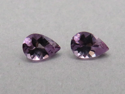 6x4 Amethyst Pear Pair | 0.59ct | Four Peaks Mine, Arizona USA | AZ210 - Gem Enthusiast