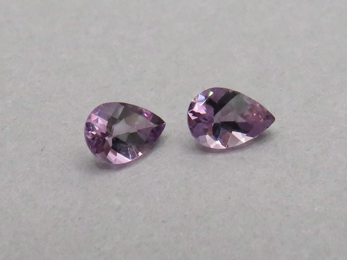 6x4 Amethyst Pear Pair | 0.59ct | Four Peaks Mine, Arizona USA | AZ210 - Gem Enthusiast