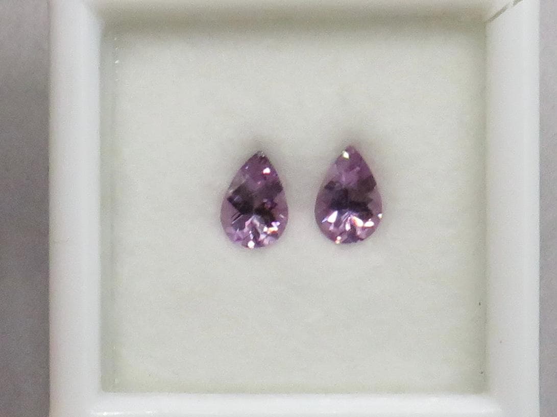 6x4 Amethyst Pear Pair | 0.59ct | Four Peaks Mine, Arizona USA | AZ210 - Gem Enthusiast