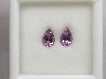 6x4 Amethyst Pear Pair | 0.59ct | Four Peaks Mine, Arizona USA | AZ210 - Gem Enthusiast