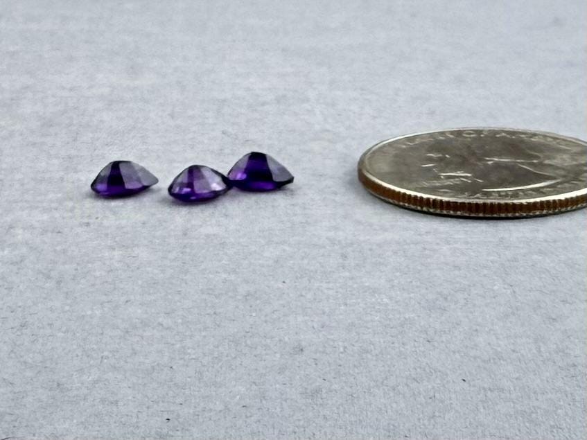 6x4 Arizona Amethyst Pear Trio | Ethically Sourced | AZ201 - Gem Enthusiast