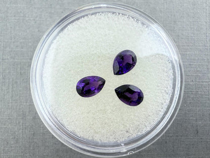 6x4 Arizona Amethyst Pear Trio | Ethically Sourced | AZ201 - Gem Enthusiast