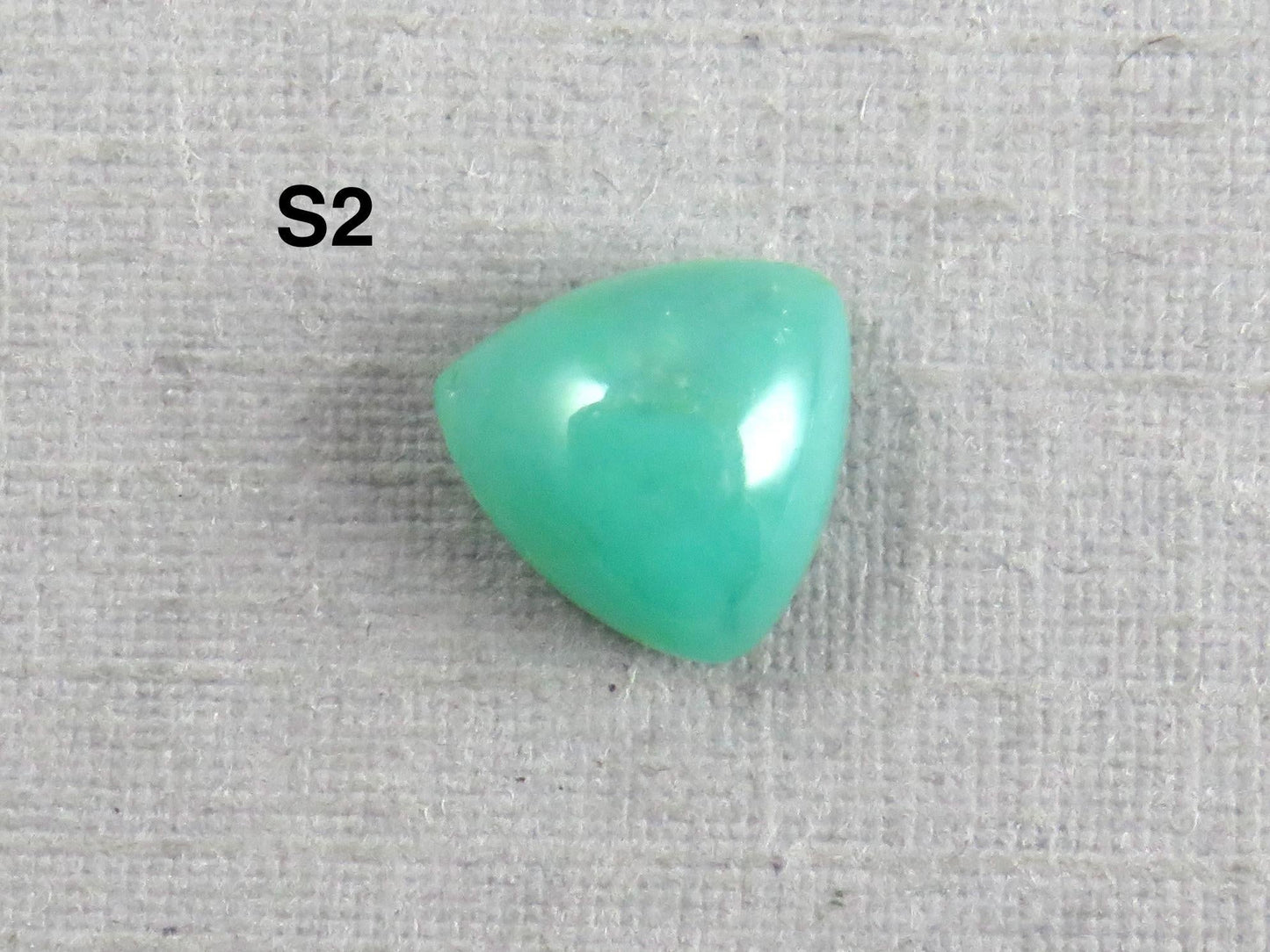7mm Gem Silica Cabochon Triangle | avg 1.3ct | Per Stone | Peru | CH131 - Gem Enthusiast