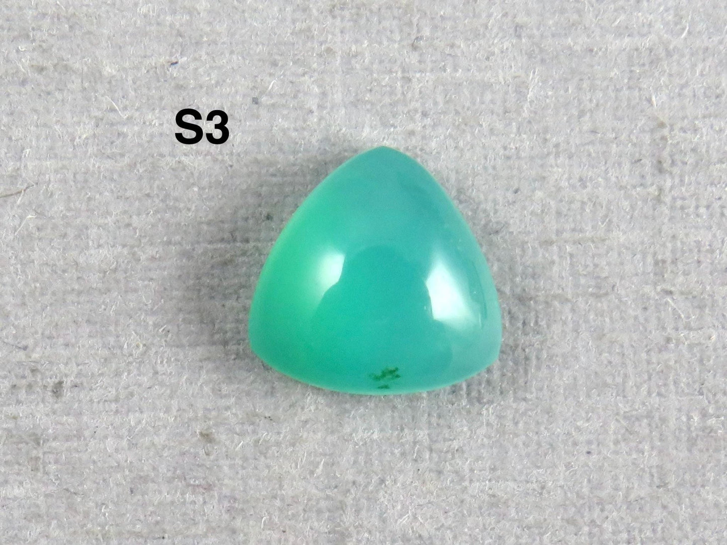 7mm Gem Silica Cabochon Triangle | avg 1.3ct | Per Stone | Peru | CH131 - Gem Enthusiast