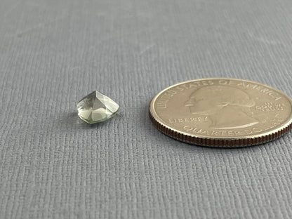 7mm Oregon Sunstone Trillion Gemstone | Rare Green | 1.18 carats | OSF157 - Oregon Sunstone - Gem Enthusiast