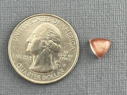 7mm Oregon Sunstones Triangle Cabochons | Medium with Schiller | 1 Stone - Oregon Sunstone - Gem Enthusiast