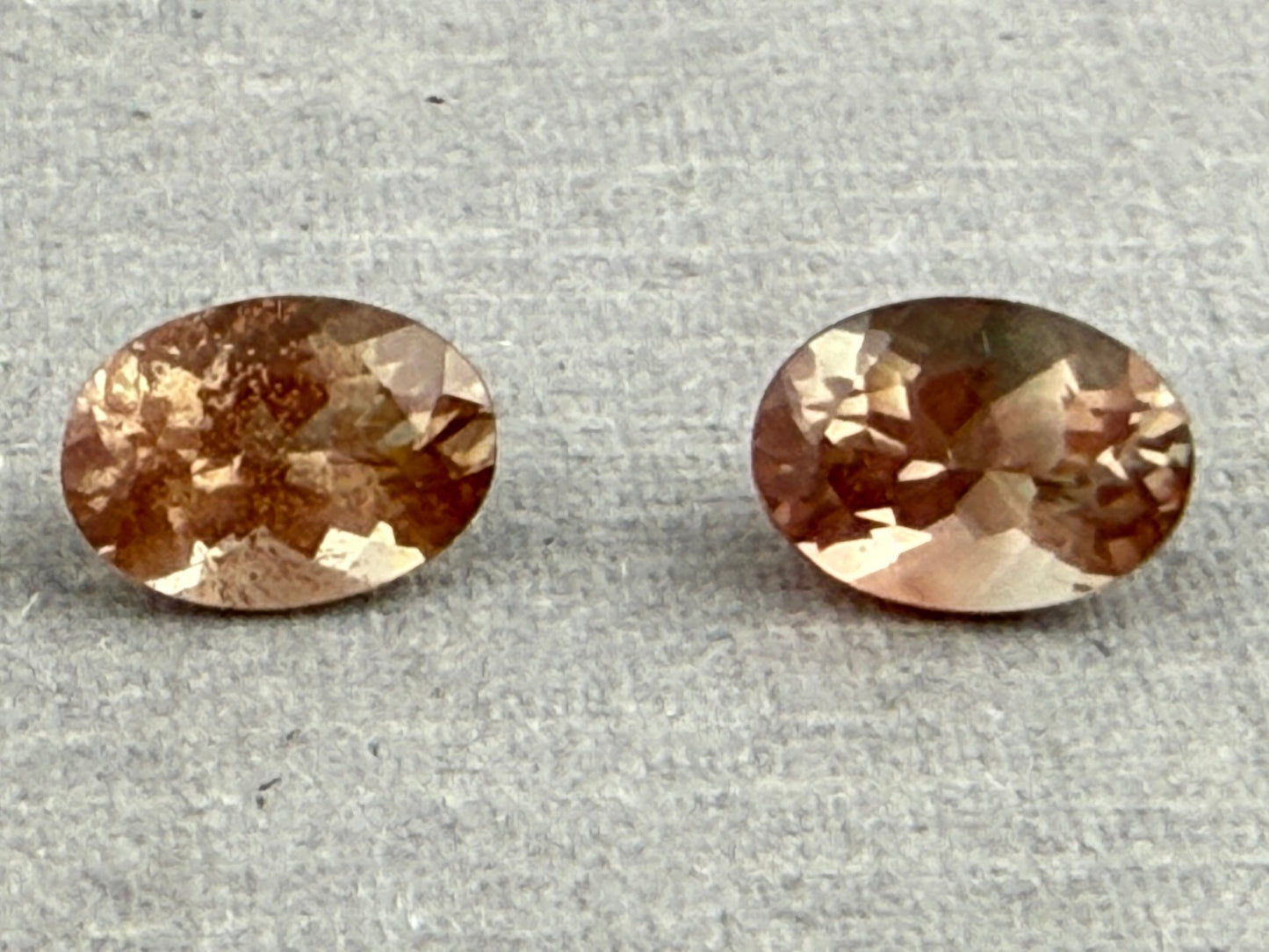 7x5 Oregon Sunstones Oval Pair | 1.4 carats | OSF196 - Oregon Sunstone - Gem Enthusiast