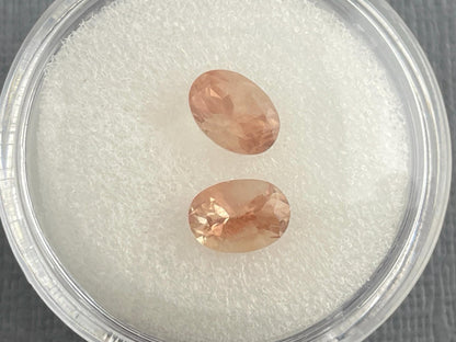 7x5 Oregon Sunstones Oval Pair | 1.69 carats | OSF195 - Oregon Sunstone - Gem Enthusiast