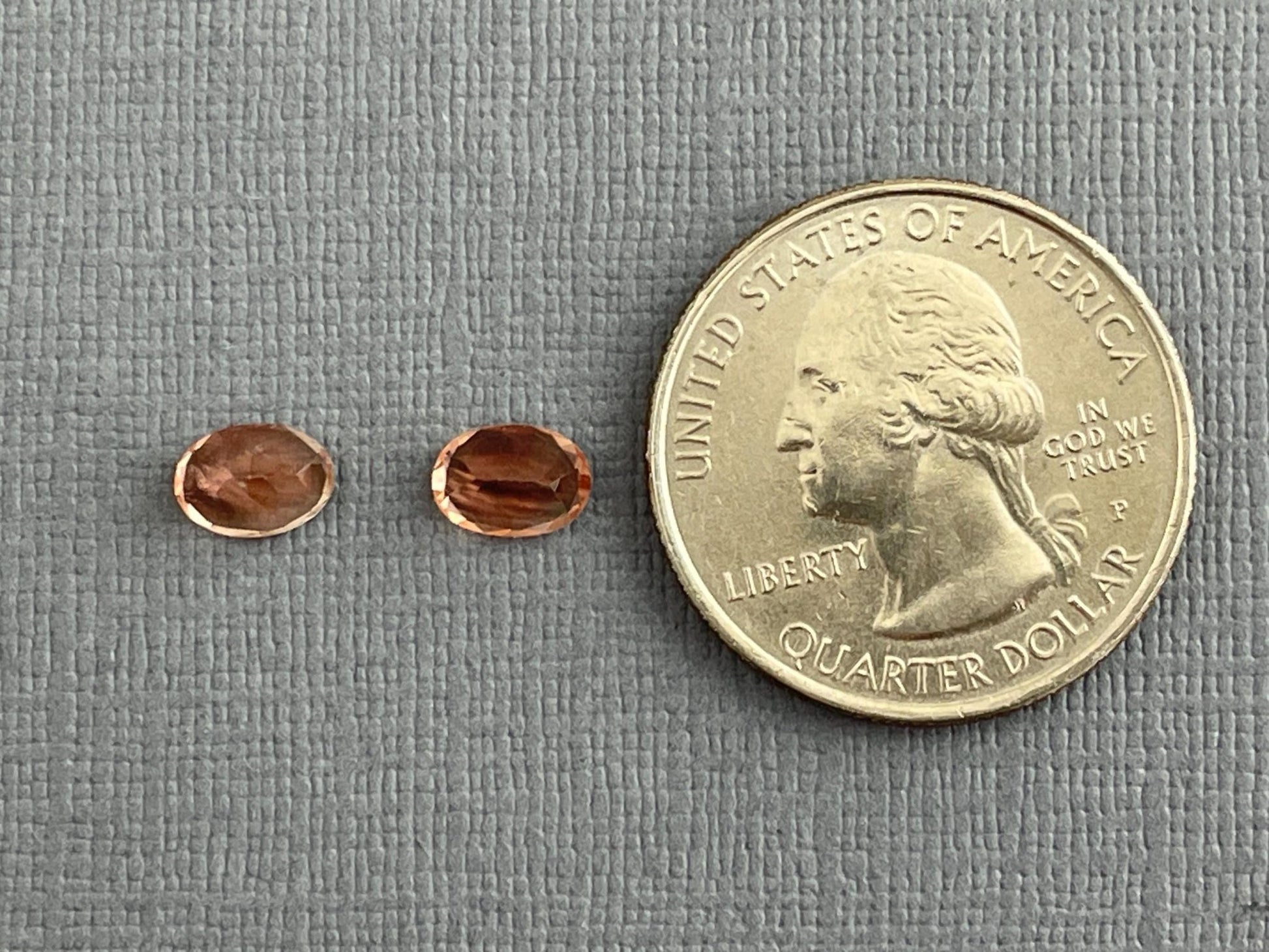 7x5 Oregon Sunstones Oval Pair | 1.69 carats | OSF195 - Oregon Sunstone - Gem Enthusiast