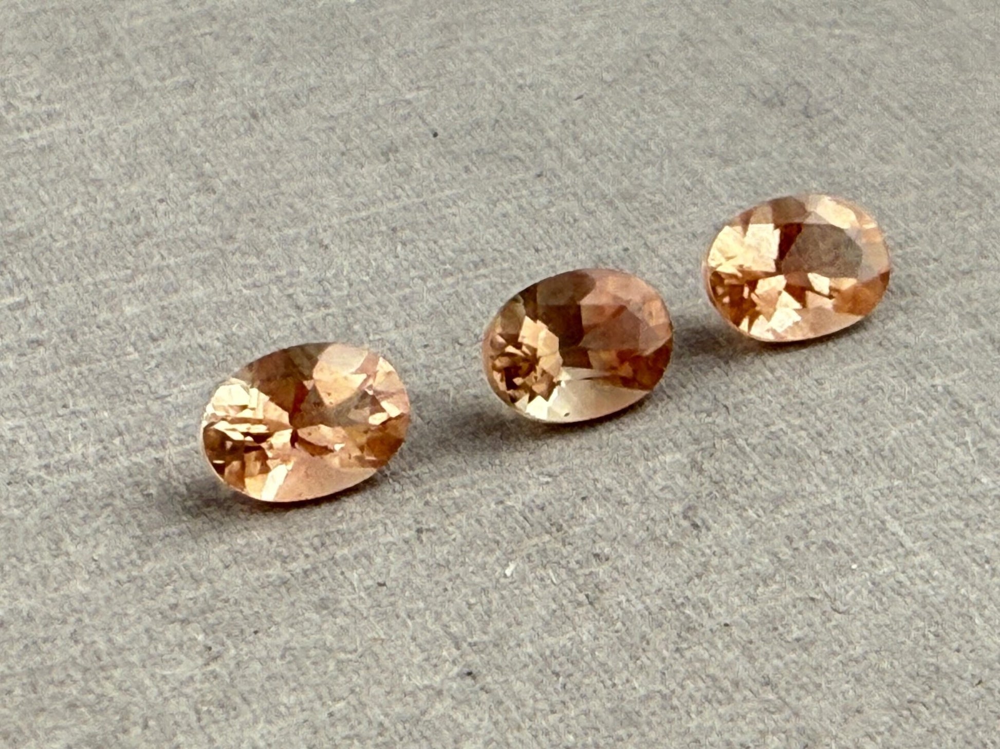 7x5 Oregon Sunstones Oval Trio | 2.23 carats | OSF193 - Gem Enthusiast