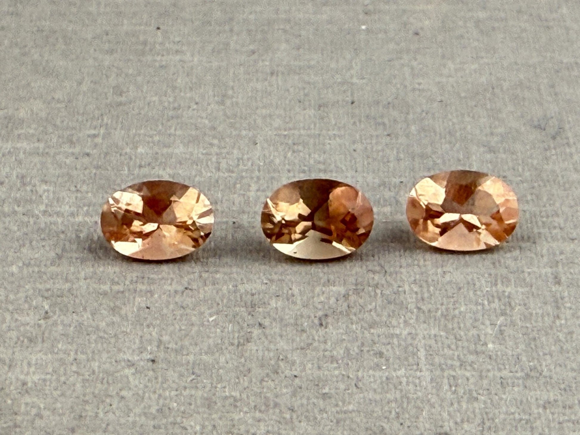 7x5 Oregon Sunstones Oval Trio | 2.23 carats | OSF193 - Gem Enthusiast