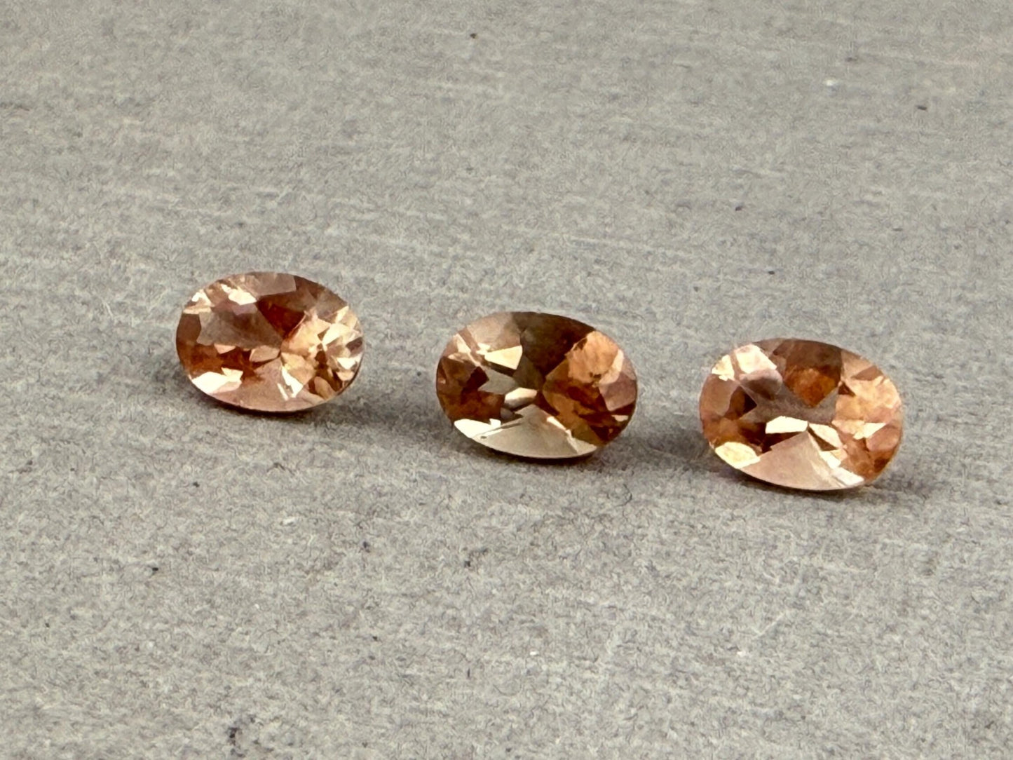 7x5 Oregon Sunstones Oval Trio | 2.23 carats | OSF193 - Gem Enthusiast