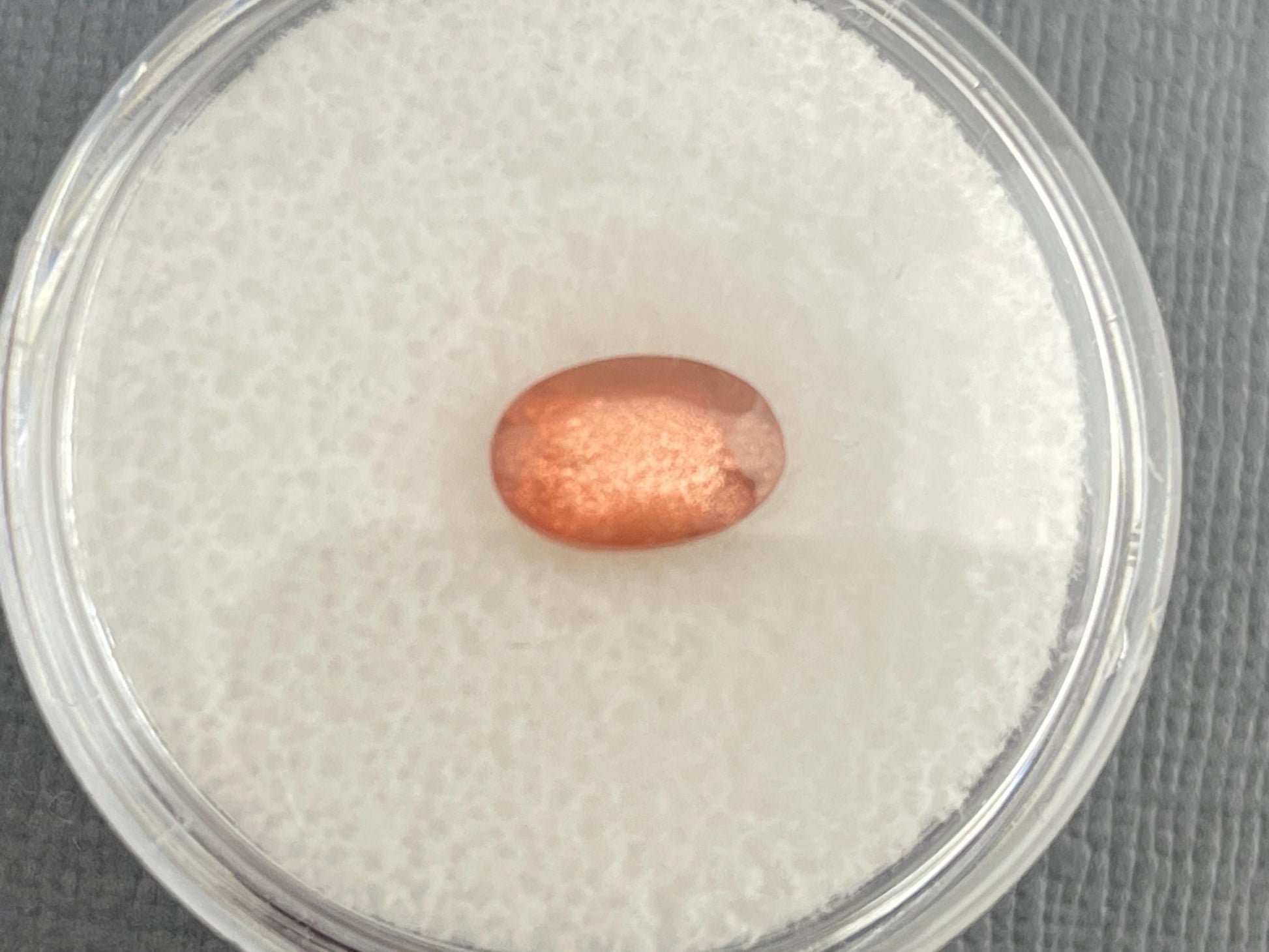 7x5 Red Oregon Sunstone Oval Faceted Gemstone | 1.02 carats | OSF181 - Oregon Sunstone - Gem Enthusiast