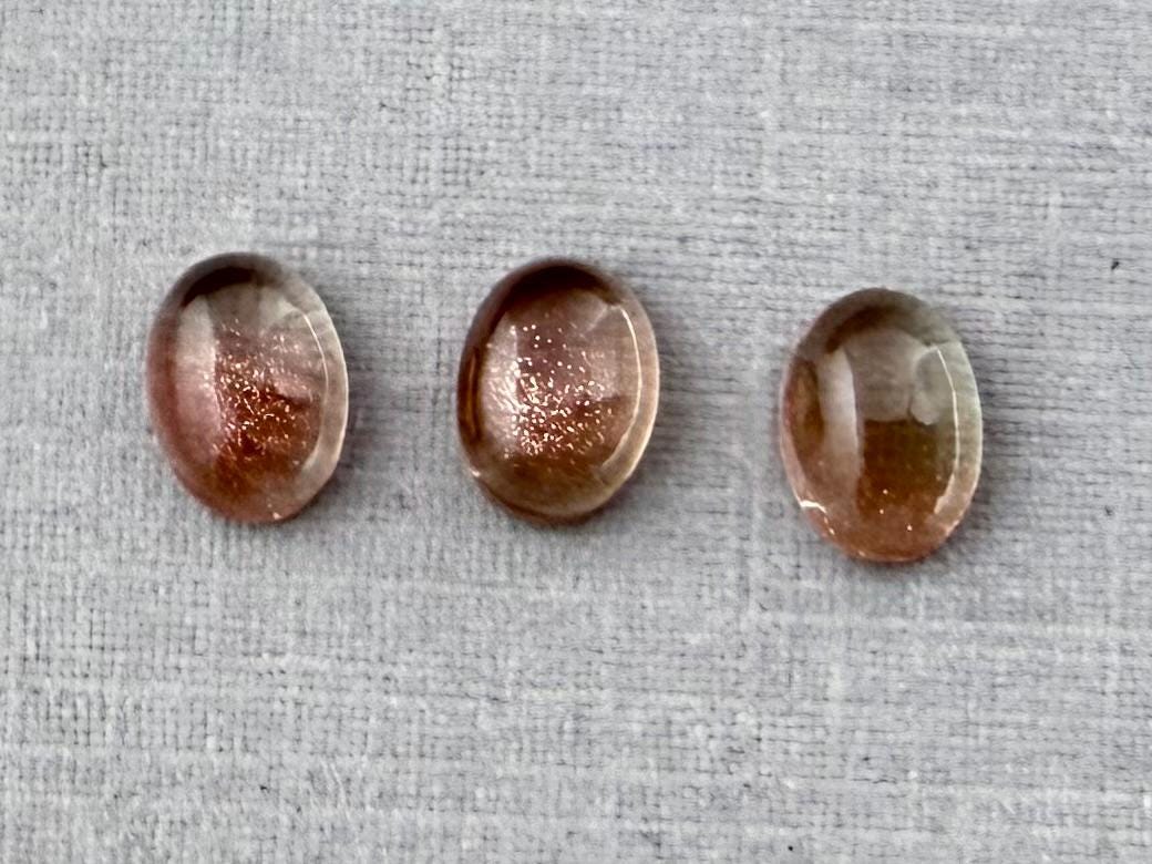 7x5 Schiller Oregon Sunstones Oval Cabochon Lot | Bi - Color | OSC312 - Gem Enthusiast
