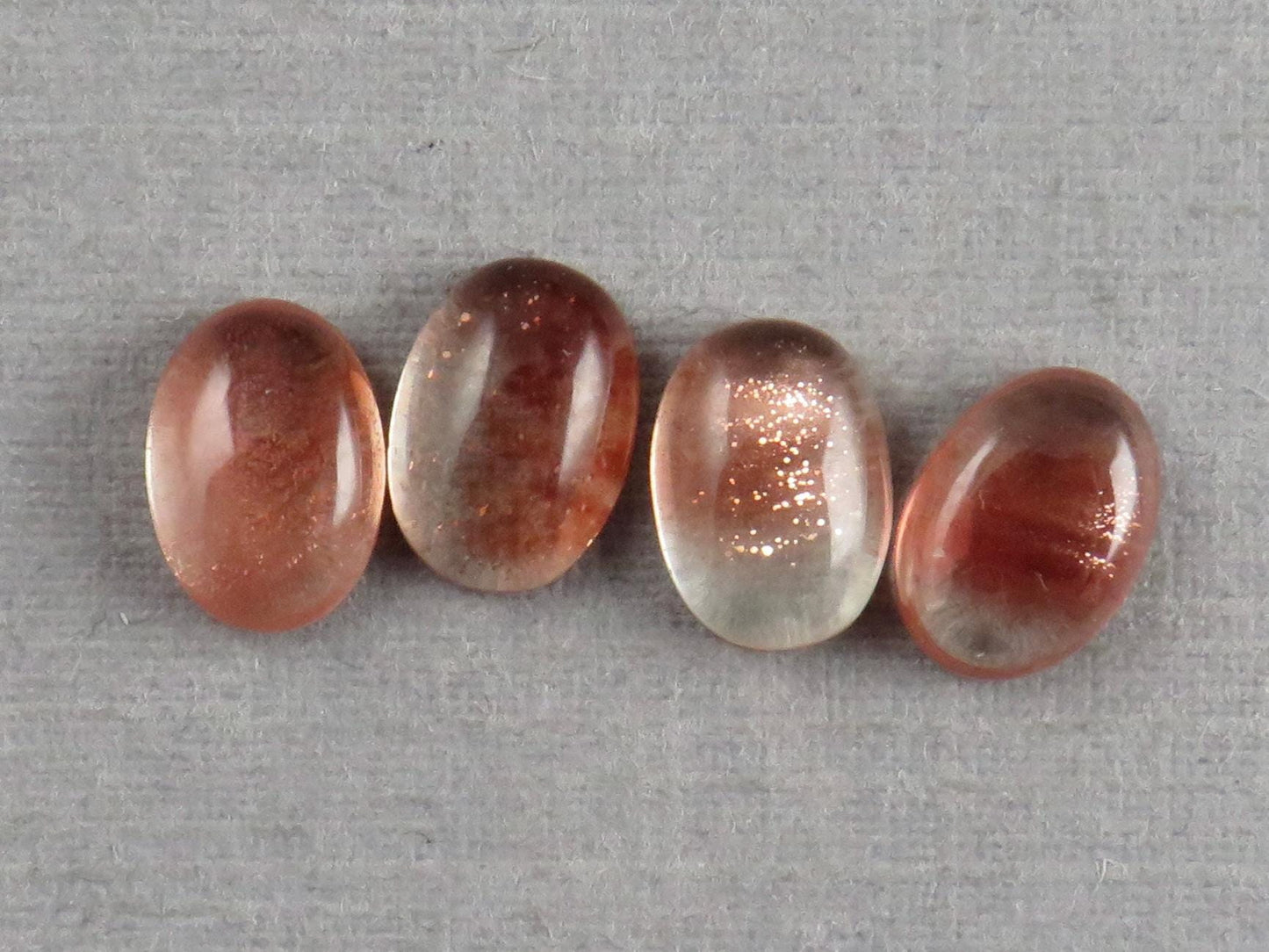 7x5 Schiller Oregon Sunstones Oval Cabochon Lot | Schiller and Color Zoning | OSC340 - Gem Enthusiast