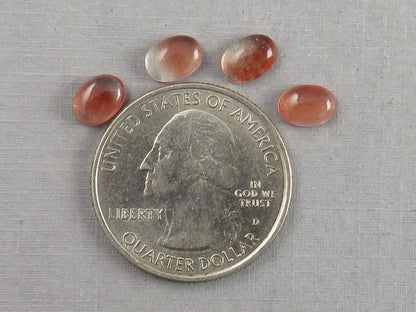 7x5 Schiller Oregon Sunstones Oval Cabochon Lot | Schiller and Color Zoning | OSC340 - Gem Enthusiast