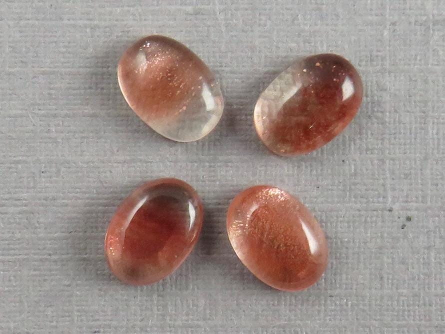7x5 Schiller Oregon Sunstones Oval Cabochon Lot | Schiller and Color Zoning | OSC340 - Gem Enthusiast