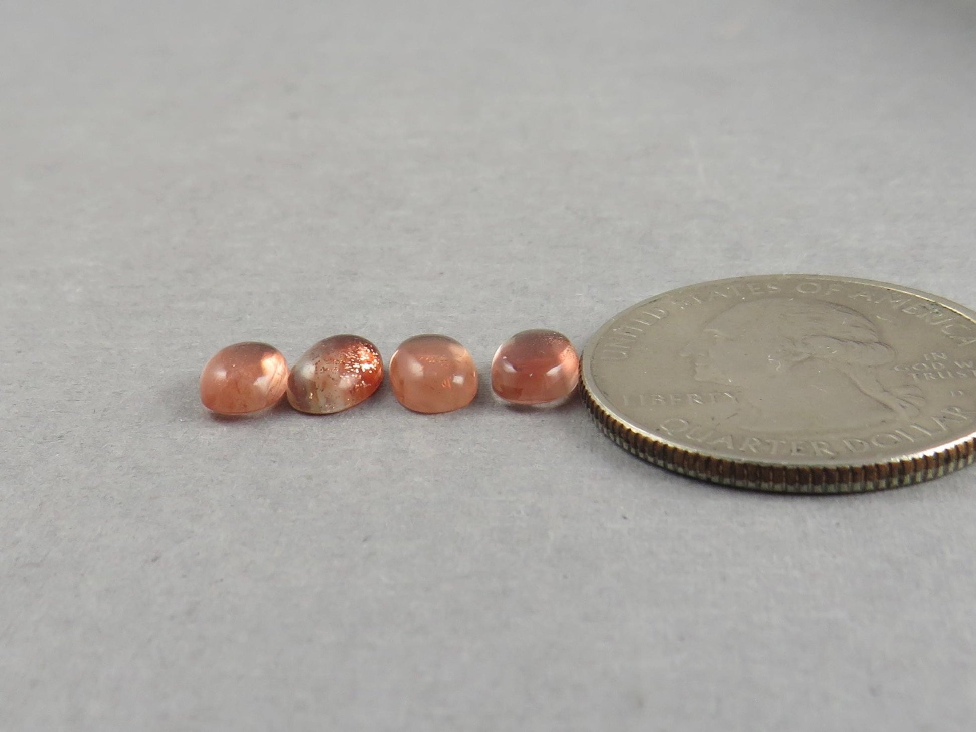 7x5 Schiller Oregon Sunstones Oval Cabochon Lot | Schiller and Color Zoning | OSC340 - Gem Enthusiast