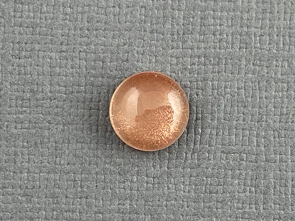 8mm Oregon Sunstone Round Cabochon | Natural American Gemstone | 2.16 cts | OSC224 - Oregon Sunstone - Gem Enthusiast