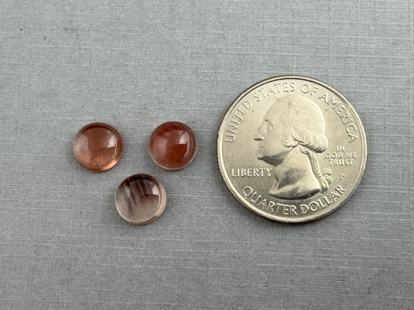 8mm Oregon Sunstones with Schiller | Round Cabochon Lot | OSC322 - Gem Enthusiast