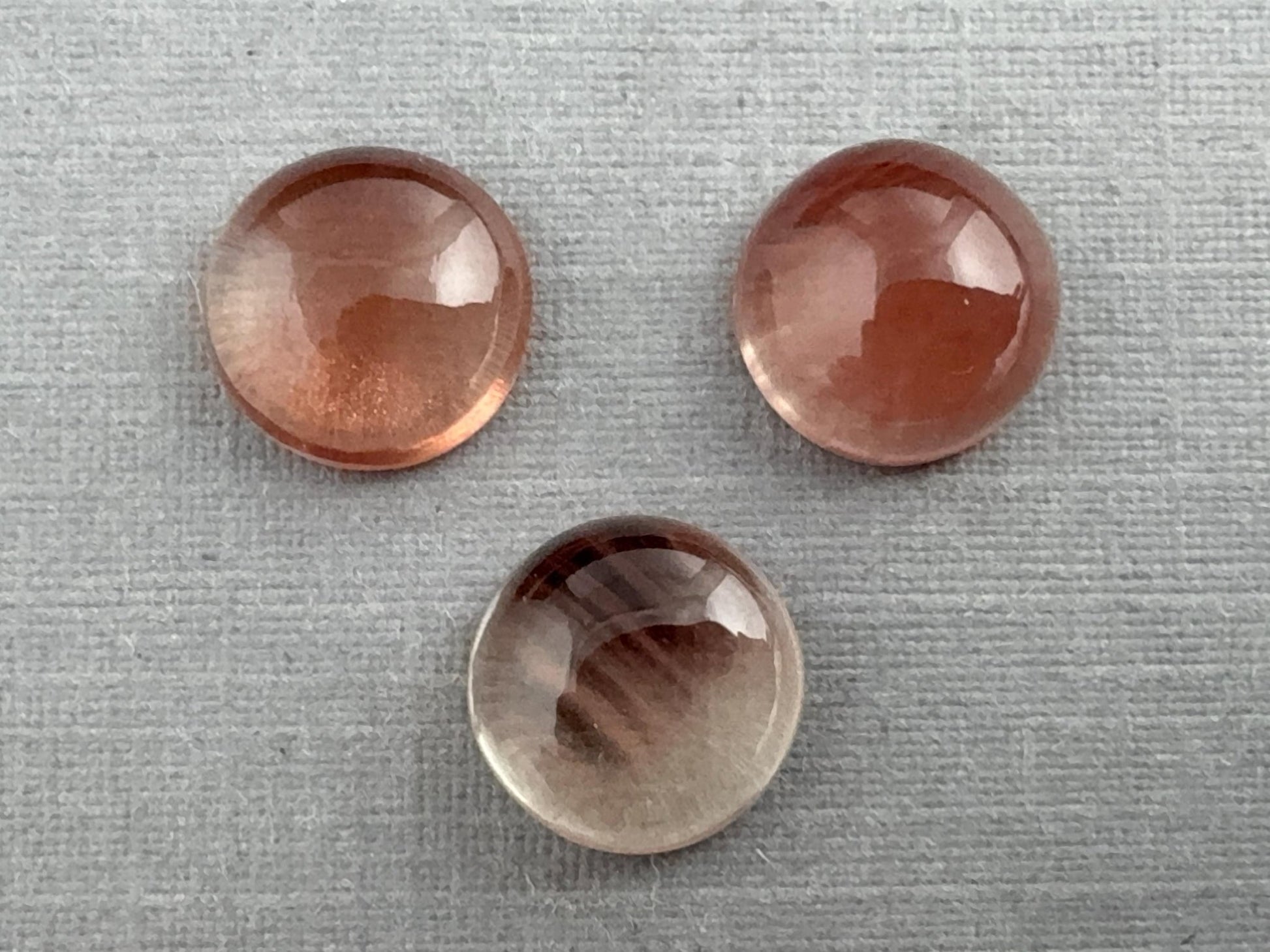 8mm Oregon Sunstones with Schiller | Round Cabochon Lot | OSC322 - Gem Enthusiast
