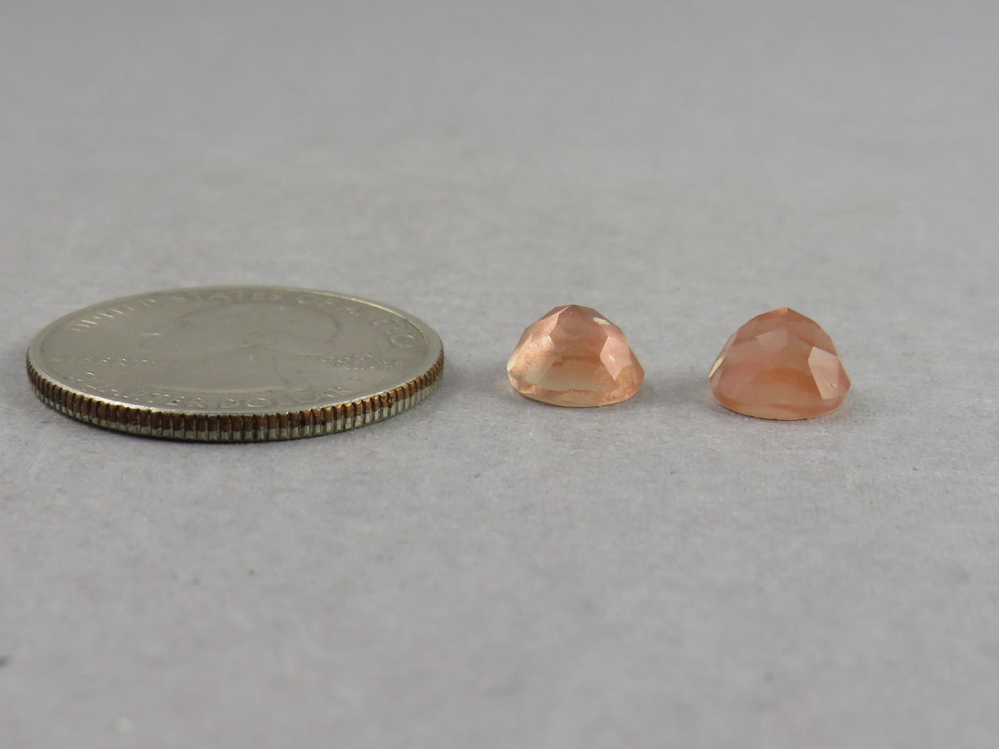 8mm Oregon Sunstones with Schiller | Round Rosecut Cabochon Pair | OSR103 - Gem Enthusiast