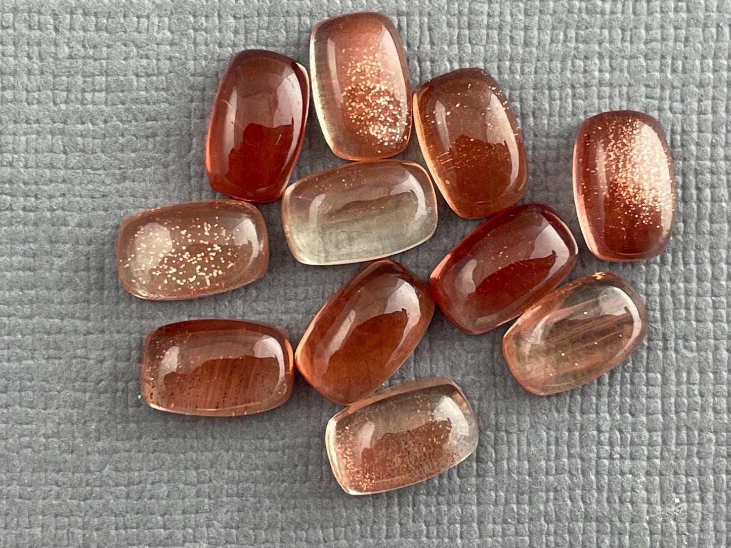 8x5 Oregon Sunstones Cushioned Cabochon with Schiller - Gem Enthusiast