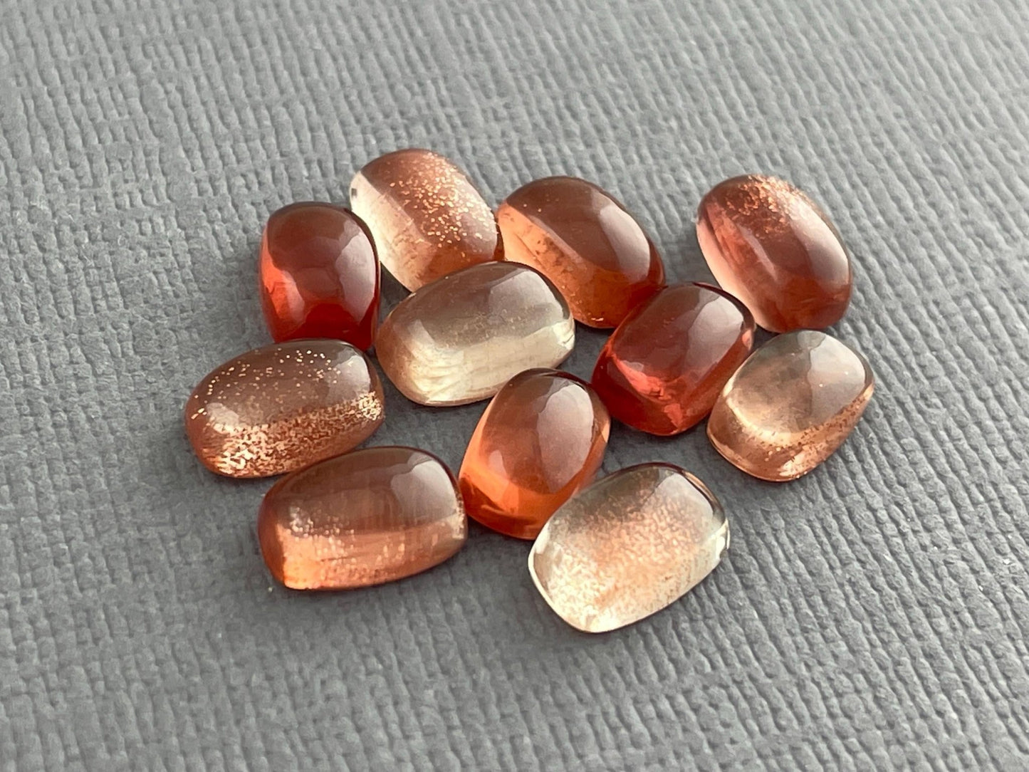 8x5 Oregon Sunstones Cushioned Cabochon with Schiller - Gem Enthusiast