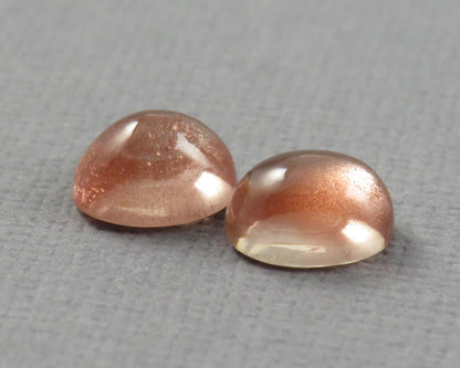 8x6 Oregon Sunstone Cabochon Pair | 3.4ct | Per Pair | Oregon USA | OSC353 - Gem Enthusiast
