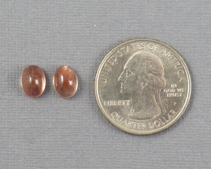 8x6 Oregon Sunstone Cabochon Pair | 3.4ct | Per Pair | Oregon USA | OSC353 - Gem Enthusiast