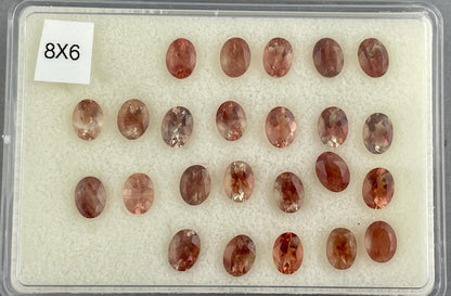 8x6 Oregon Sunstones Faceted Oval Gemstones | Pick Your Own Stone! - Oregon Sunstone - Gem Enthusiast