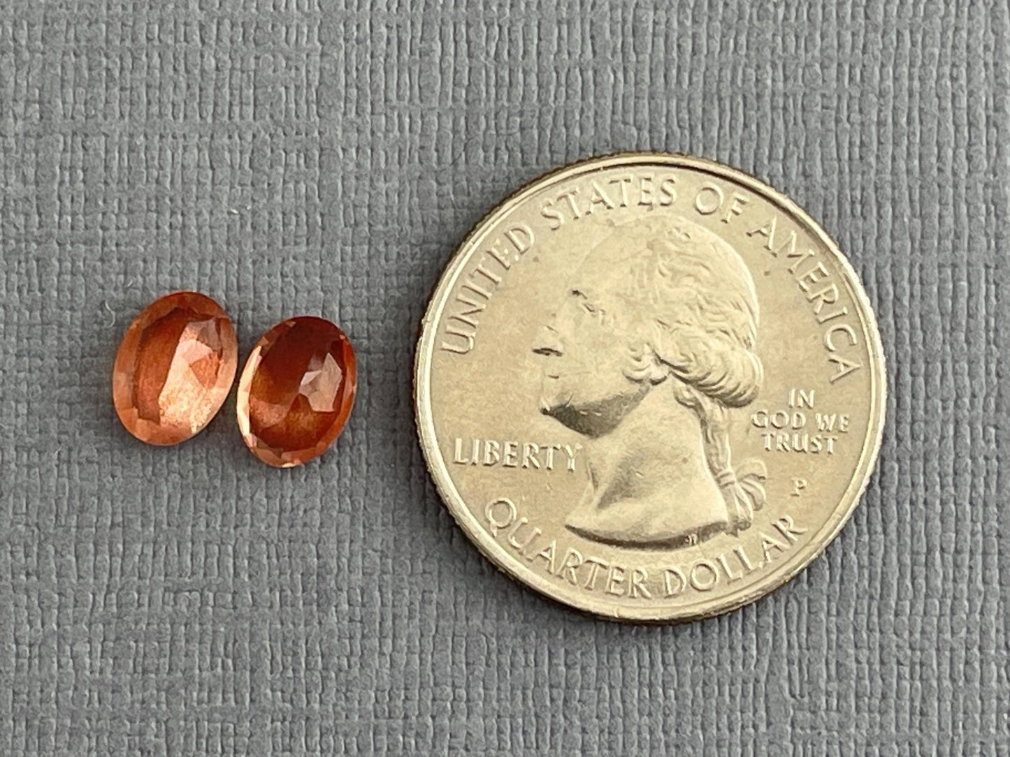 8x6 Oregon Sunstones Oval Pair with Schiller | 2.39 carats | OSF184 - Oregon Sunstone - Gem Enthusiast