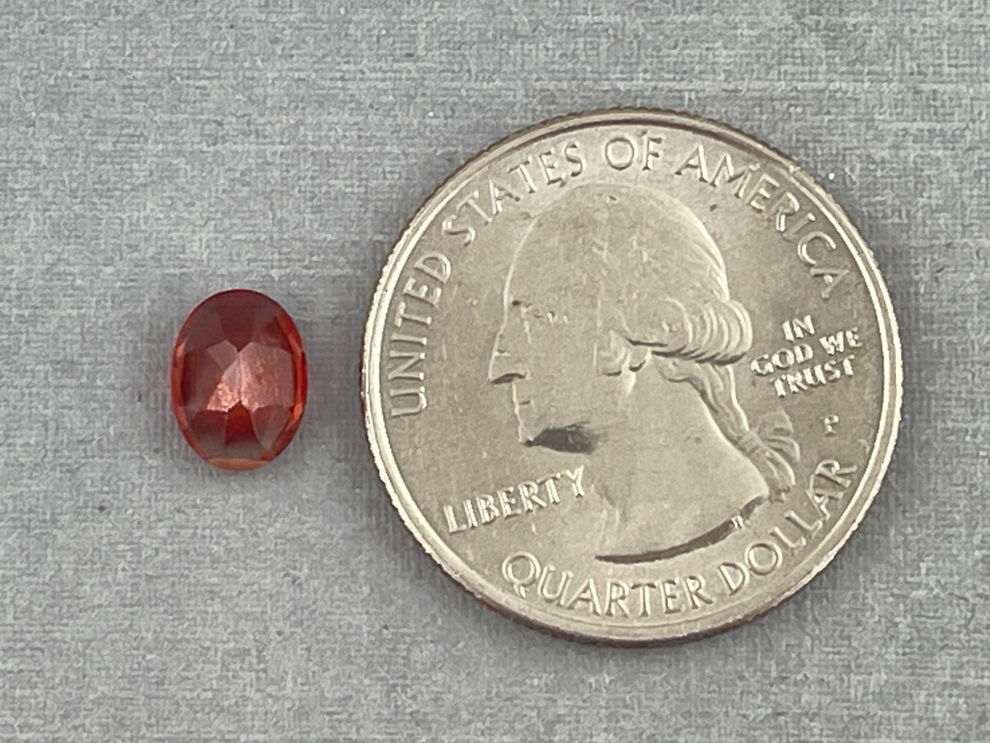 8x6 Red Oregon Sunstone Oval Faceted Gemstone | 1.23 carats | OSF212 - Oregon Sunstone - Gem Enthusiast