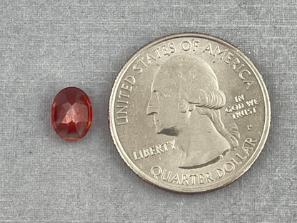 8x6 Red Oregon Sunstone Oval Faceted Gemstone | 1.23 carats | OSF212 - Oregon Sunstone - Gem Enthusiast