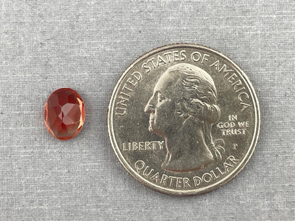 8x6 Red Oregon Sunstone Oval Faceted Gemstone | 1.23 carats | OSF213 - Oregon Sunstone - Gem Enthusiast
