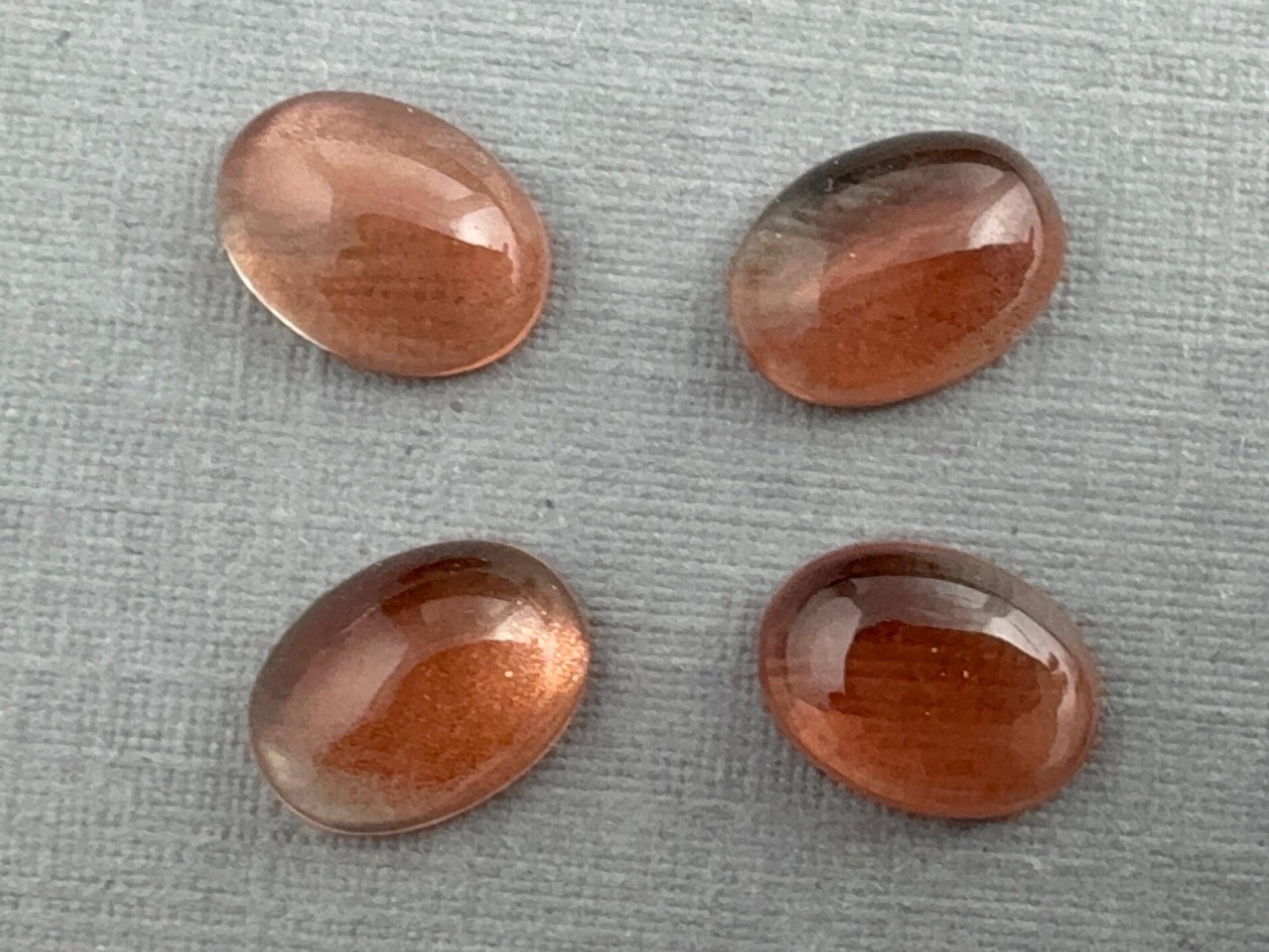 8x6 Red Oregon Sunstones Oval Cabochon Lot | American Gemstone | OSC309 - Gem Enthusiast