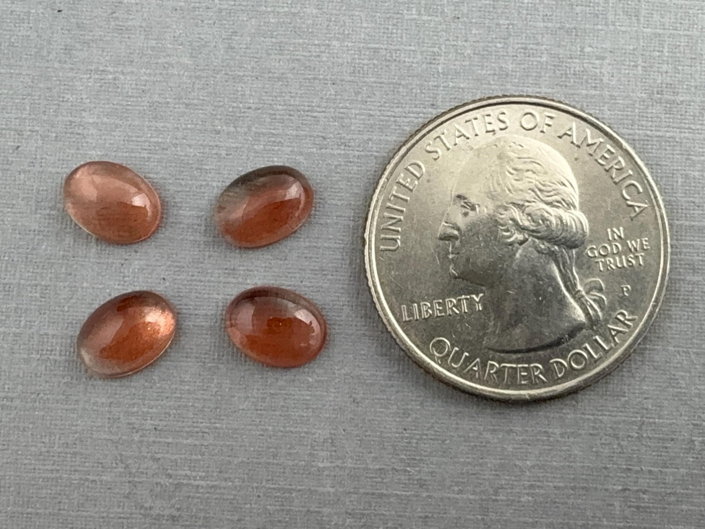 8x6 Red Oregon Sunstones Oval Cabochon Lot | American Gemstone | OSC309 - Gem Enthusiast