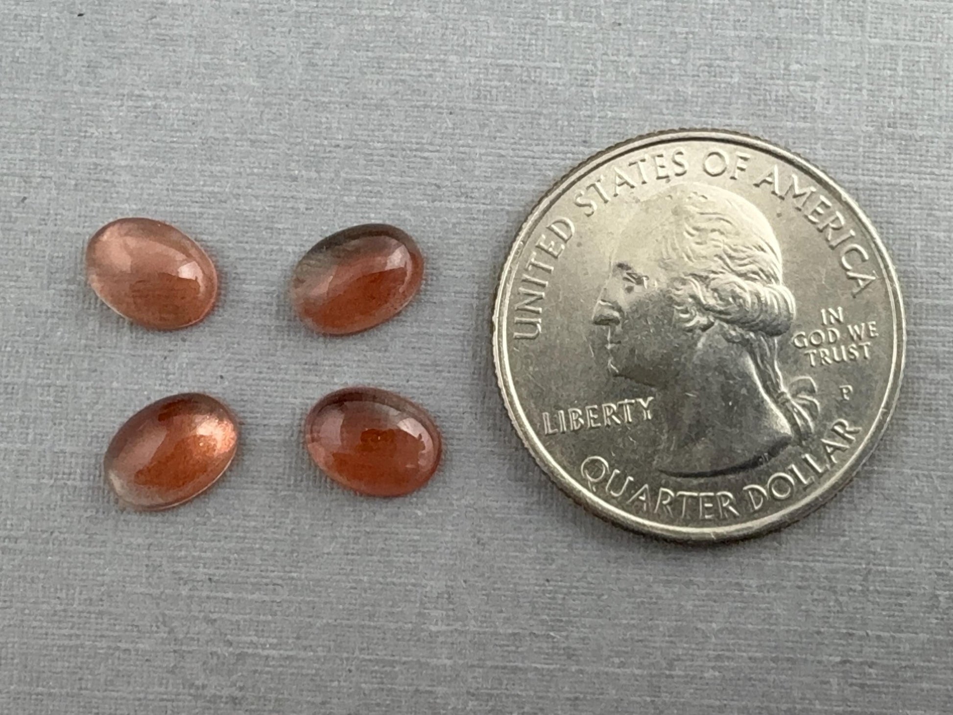 8x6 Red Oregon Sunstones Oval Cabochon Lot | American Gemstone | OSC309 - Gem Enthusiast